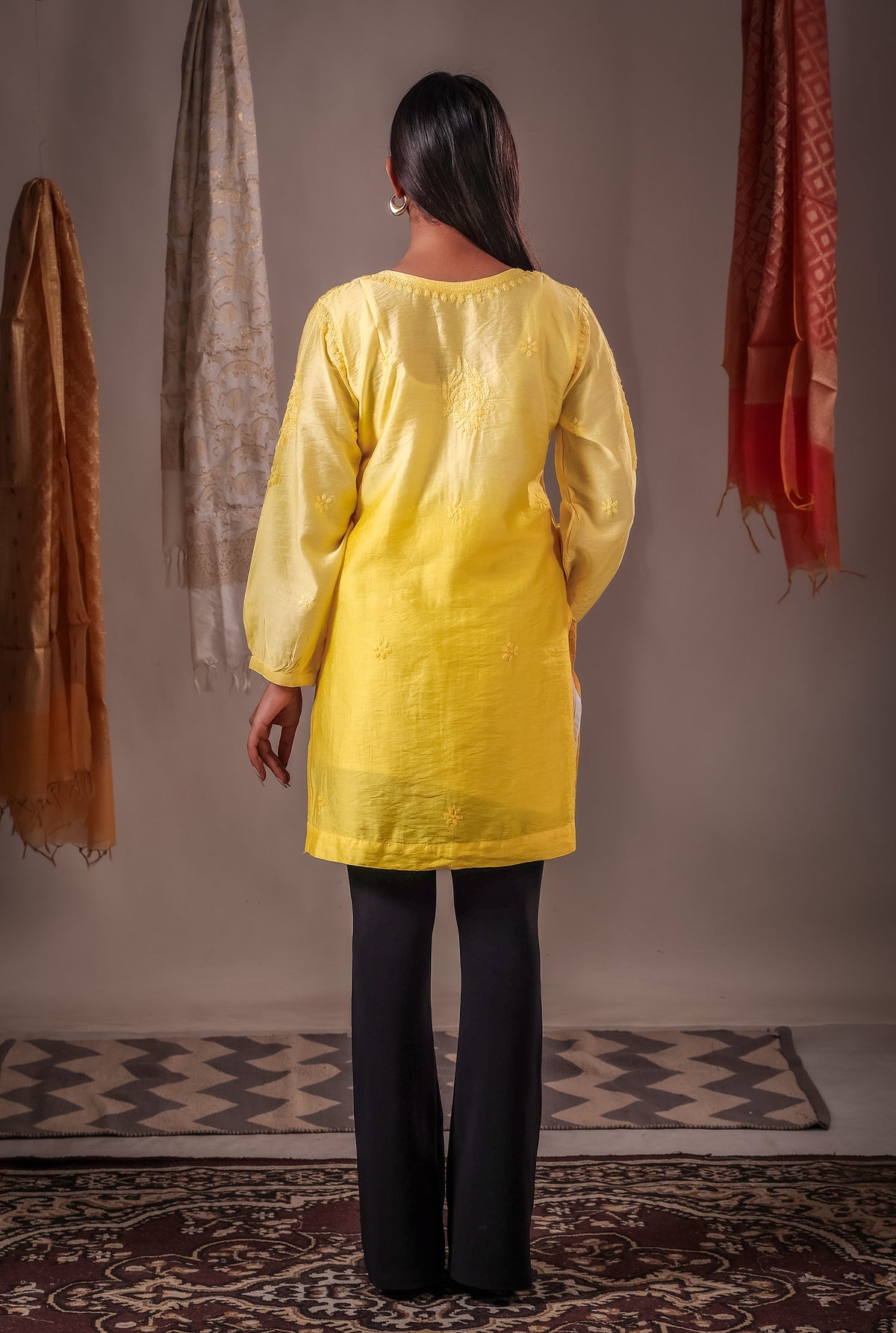 Zaira Noor Chanderi Short Kurti