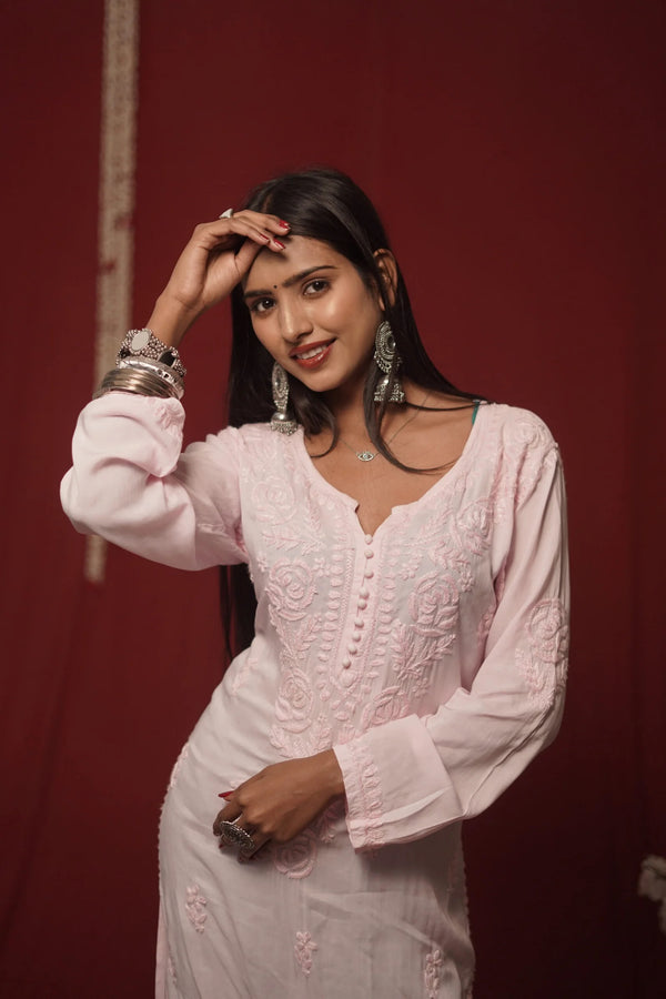 Zaira Gulzar Chikankari Kurta alternate view