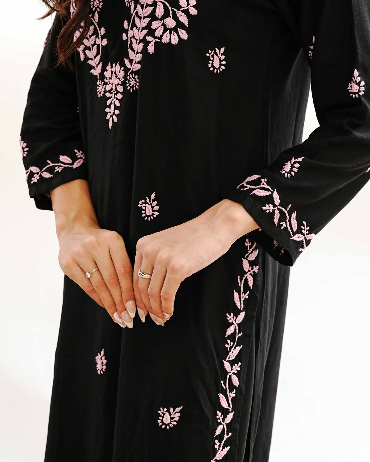 Zaira Nazakat-e-Noor Black Chikankari Kurta Pajama Set