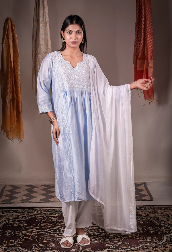 Zaira Noor-e-Chand Chanderi Nyra Cut Kurta
