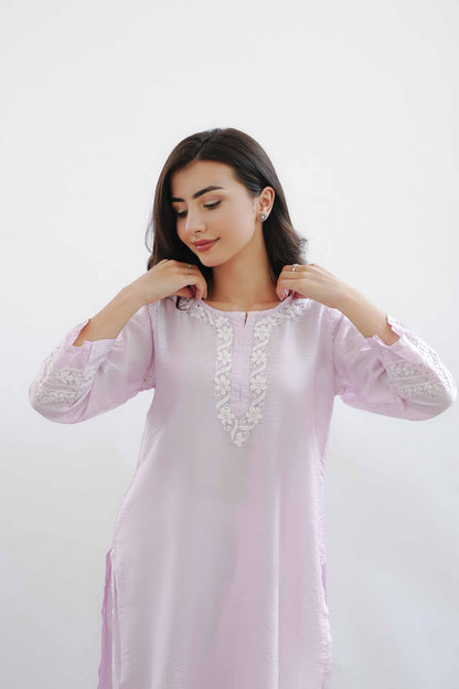 IshqaraPastelPinkMukaishChanderiKurtaSet4