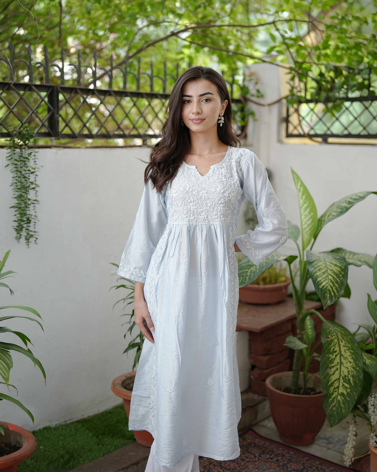 Zaira Noor-e-Chand Chanderi Nyra Cut Kurta