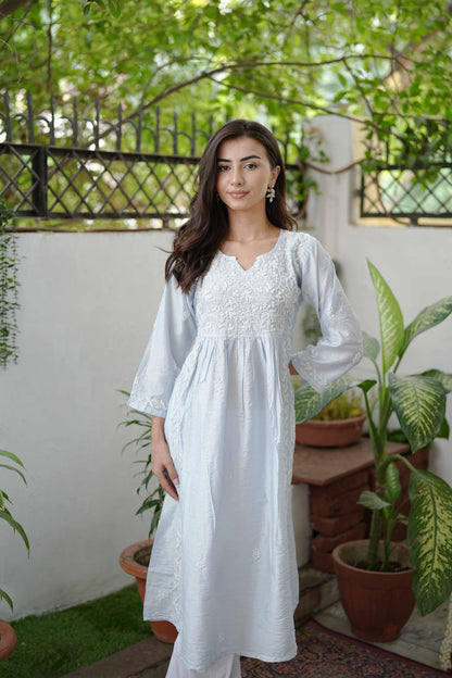 Zaira Noor-e-Chand Chanderi Nyra Cut Kurta