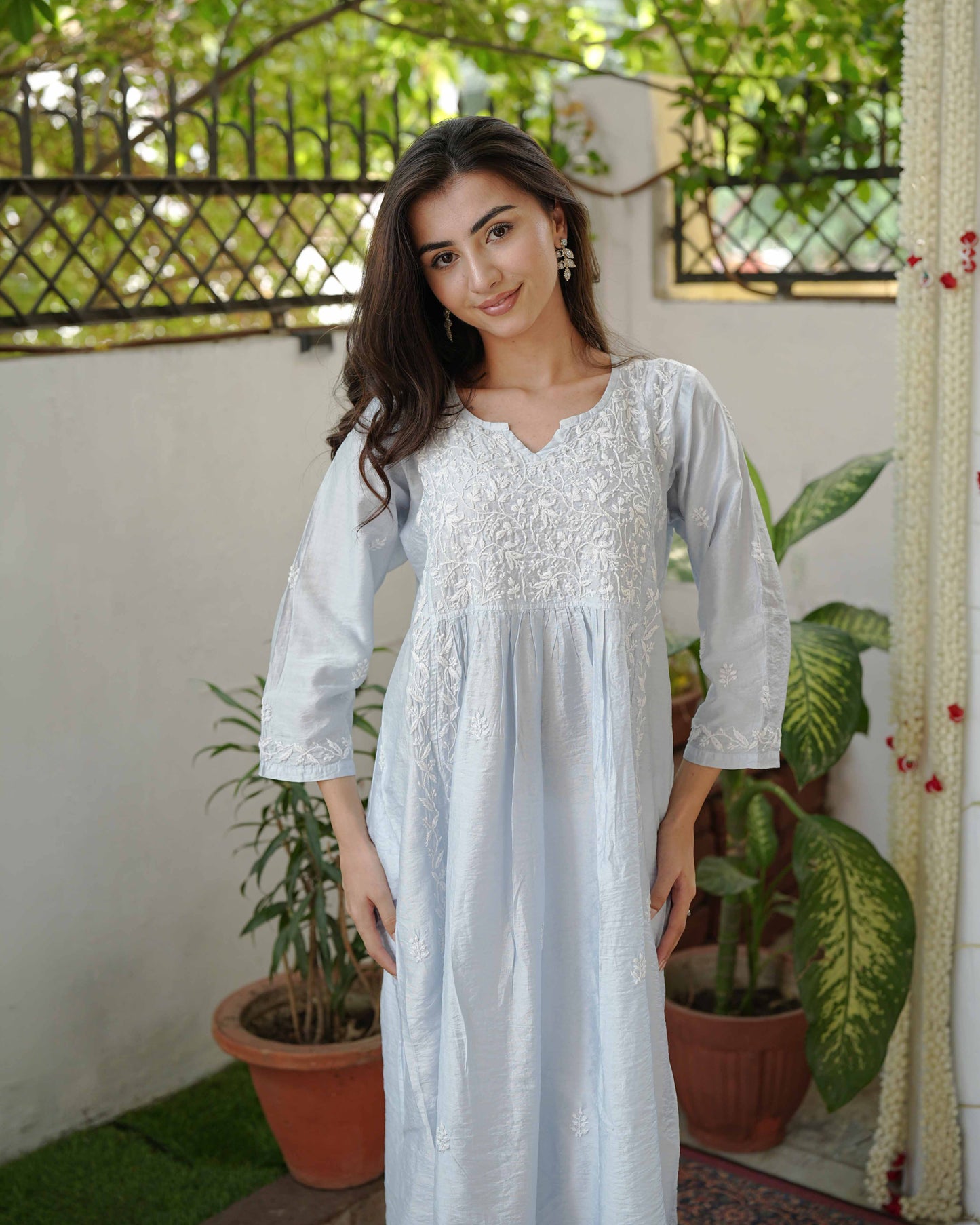 Zaira Noor-e-Chand Chanderi Nyra Cut Kurta