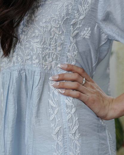 Zaira Noor-e-Chand Chanderi Nyra Cut Kurta