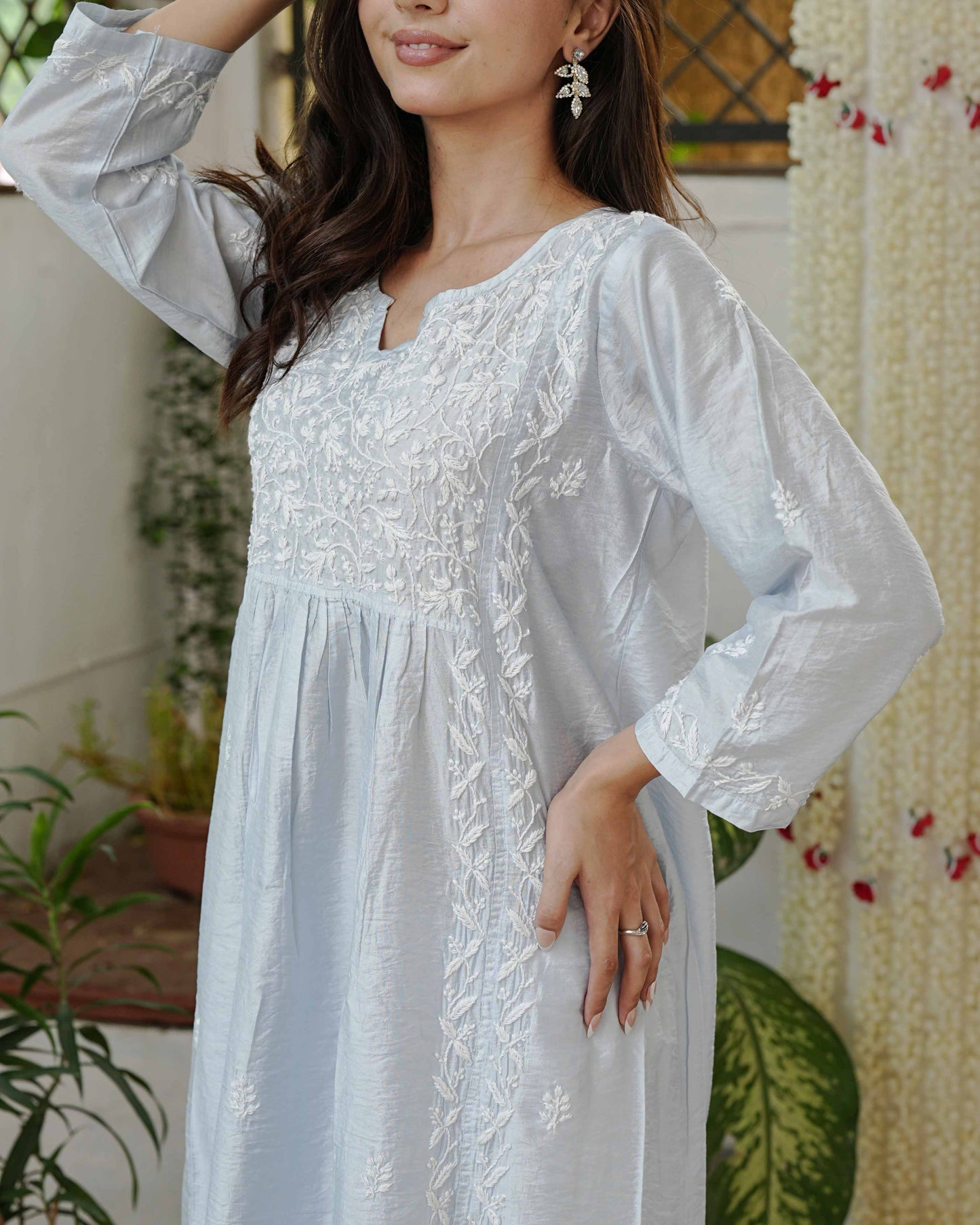 Zaira Noor-e-Chand Chanderi Nyra Cut Kurta