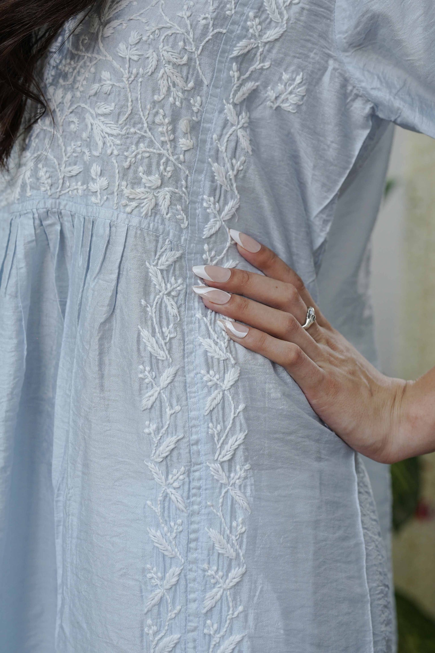 Zaira Noor-e-Chand Chanderi Nyra Cut Kurta