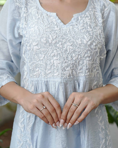 Zaira Noor-e-Chand Chanderi Nyra Cut Kurta