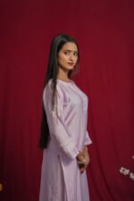 Ishqara Pastel Pink Mukaish Chanderi Kurta Set